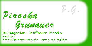 piroska grunauer business card